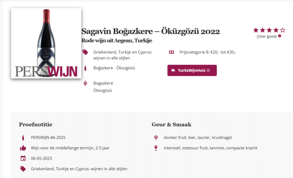 Sagavin Öküzgözü-Boğazkere - Afbeelding 3